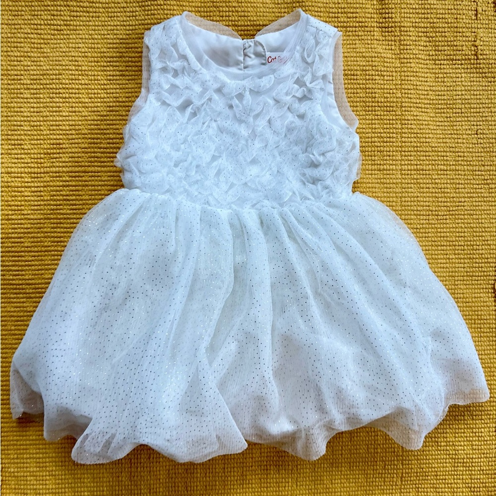 White Sleeveless Baby Dress